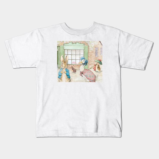 Beatrix Potter Art Kids T-Shirt by tfortwo